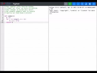Vidéo de présentation de l'interface Python